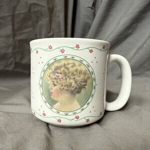 1990 "Peach Blossom" Coffee Tea Mug Bessie Pease Gutmann Cottagecore Floral